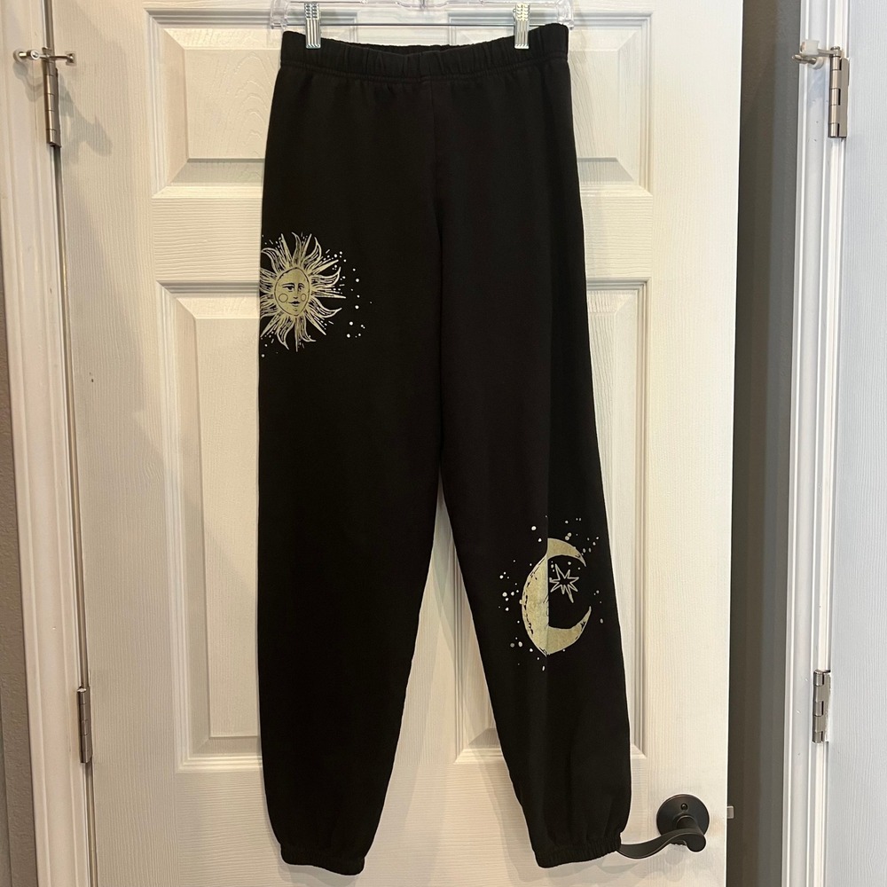 Desert Dreamer Joggers Cotton Fleece Black Celestialcore Sun Moon Mystical XS/S